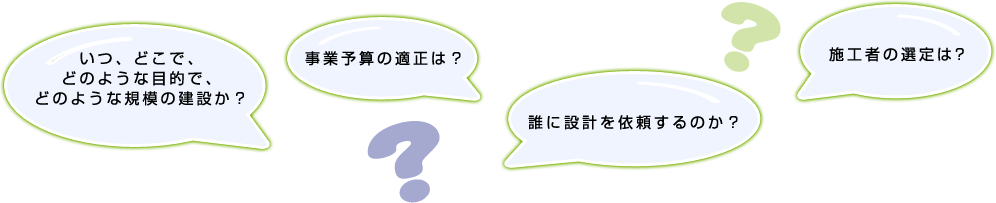 建設プロジェクトにおける、様々な疑問点